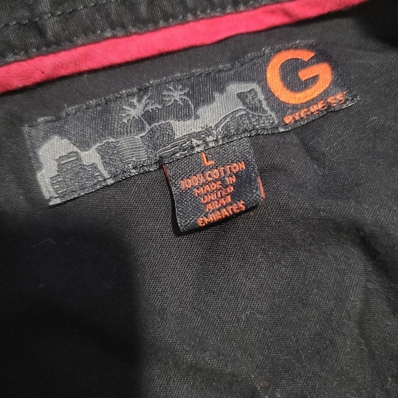 GUESS checkered button down black shirt L - Picture 4 of 10